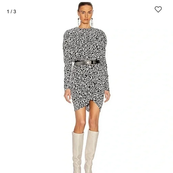 Isabel Marant Selwyn ruched printed dress - Picture 1 of 16